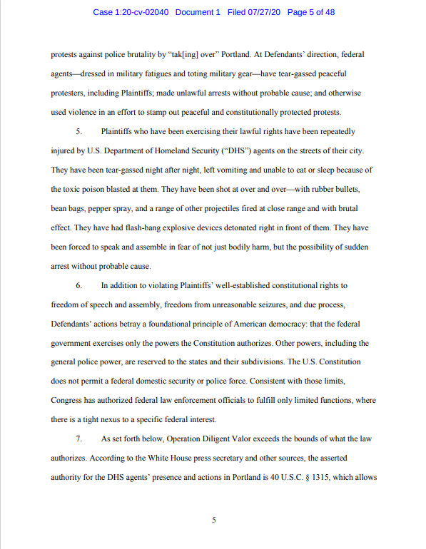 meganmineiro's tweet photo. Don't Shoot Portland and Wall of Moms are suing the Trump administration to stop federal agents from using tear gas, rubber bullets and flash-bang grenades against peaceful protesters. Full complaint: https://t.co/bnfEwuqhFJ https://t.co/mYZRjiehOk