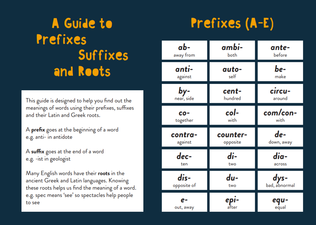MrSmithNorwich's tweet photo. In response to @Mr_AlmondED's blog I got round to making my suffixes, prefixes and word roots sheets to be stuck into our students' word journals next year.

They're here if you want them > https://t.co/qibFezSXWf https://t.co/4h0htTHEjp