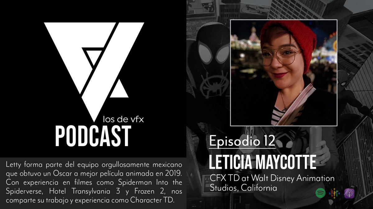 losdevfx's tweet photo. Orgullosamente lagunera, Letty nos comparte anécdotas y consejos sobre su trabajo en #cloth y #hair como #CFX TD en films como #Frozen 2, Hotel Transylvania 3 y #Spiderman Into the Spiderverse, ésta última ganadora del #Oscar a mejor película animada 2019. https://t.co/TobNdwamd0