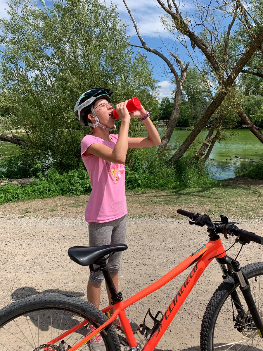 ChristineWomack's tweet photo. Bike ride #2.  We had the trails to ourselves, except for these pretty girls.  But it’s going to take more than a heat warning to keep this @GlenwoodGriffin kid inside!  

#showusyourGlenwood @MsAwender https://t.co/S1uRf91YCp