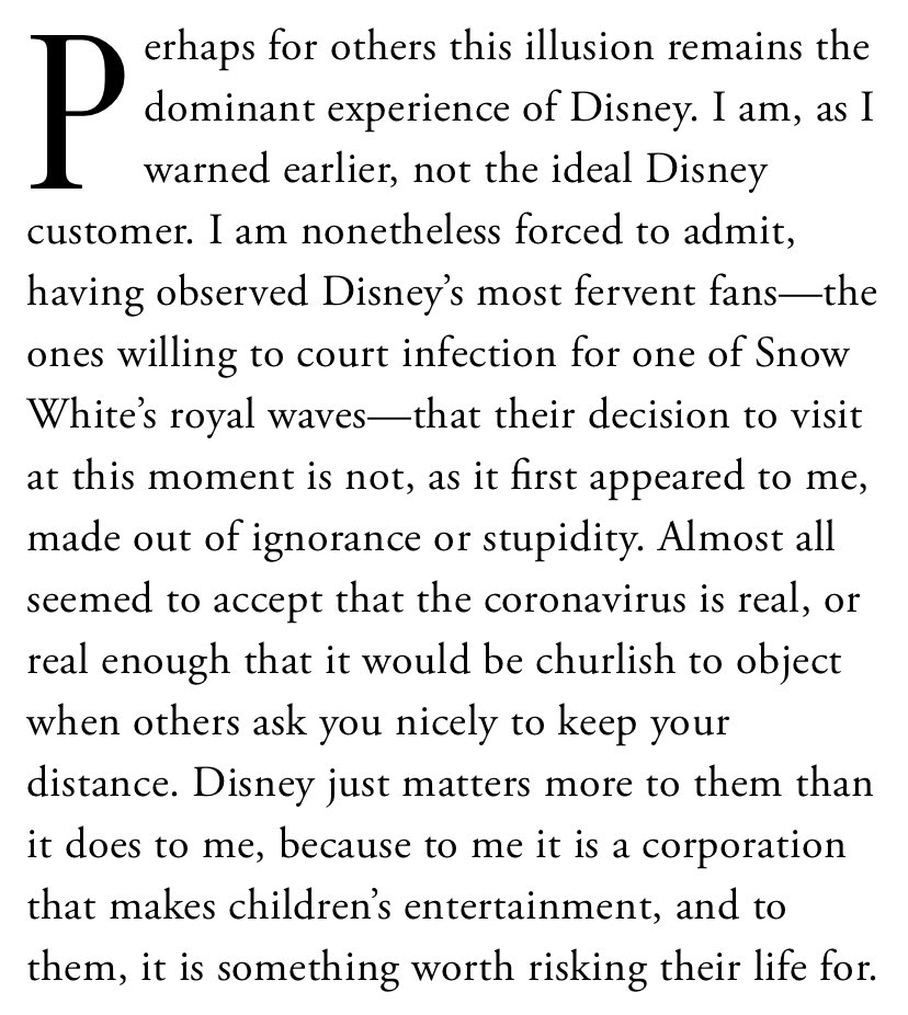 He should of had this paragraph and that was it for his article, as he stated that he was not the person to be reporting here, and states that he saw people who were there for Snow White are “ignorant and stupid.”