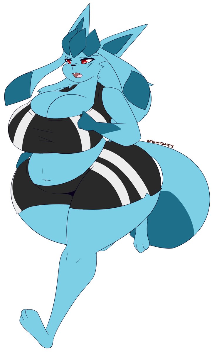 Dewwydartz's tweet photo. Art Trade with @KingRetrokirby 

Big Glaceon Gwen https://t.co/Uv0FzvMFhJ