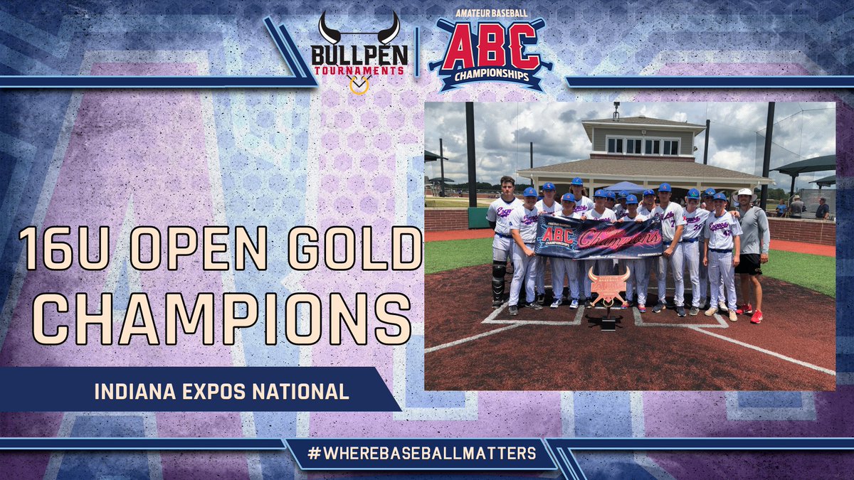 Bullpenevents's tweet photo. Congrats to the 16u Open Gold Champs, @IndianaExpos! 

#WhereBaseballMatters https://t.co/dFsmlWw3v1
