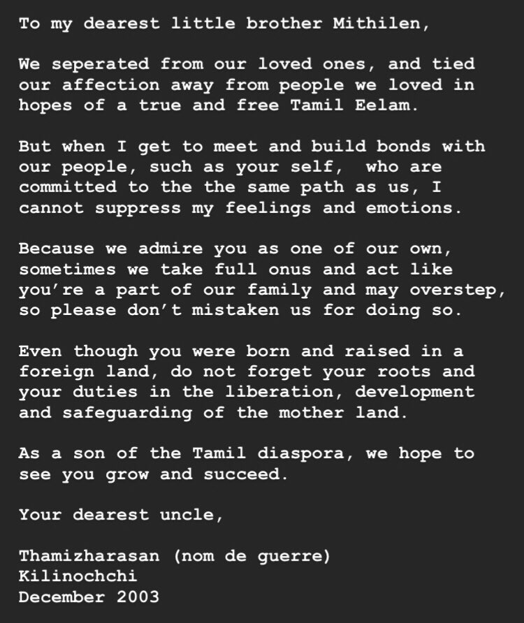 mithilen's tweet photo. Back in 03 I got the opportunity to go to the de-facto state of Tamil Eelam. I was in grade 6 at the time. I went around getting “autographs” from LTTE fighters that I would meet. To me, I was meeting sisters and brothers that were only known to me in stories from my parents. https://t.co/0suVWgJogG