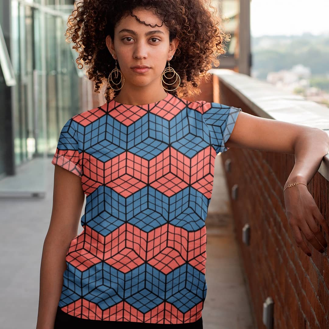 godesperateandy's tweet photo. Coral & Blue Cubes Pattern All-Over print Unisex tee..
-
- Shop Now! Links in bio
#cube #cubes #cubeography #cubing #cuber #speedcubers #cubinglife #pattern #patterndesign #patternmaking #patternobserver #patternlove #desperateandy #opticalillusion #opticalillusions #surrealart https://t.co/chjgcTuala