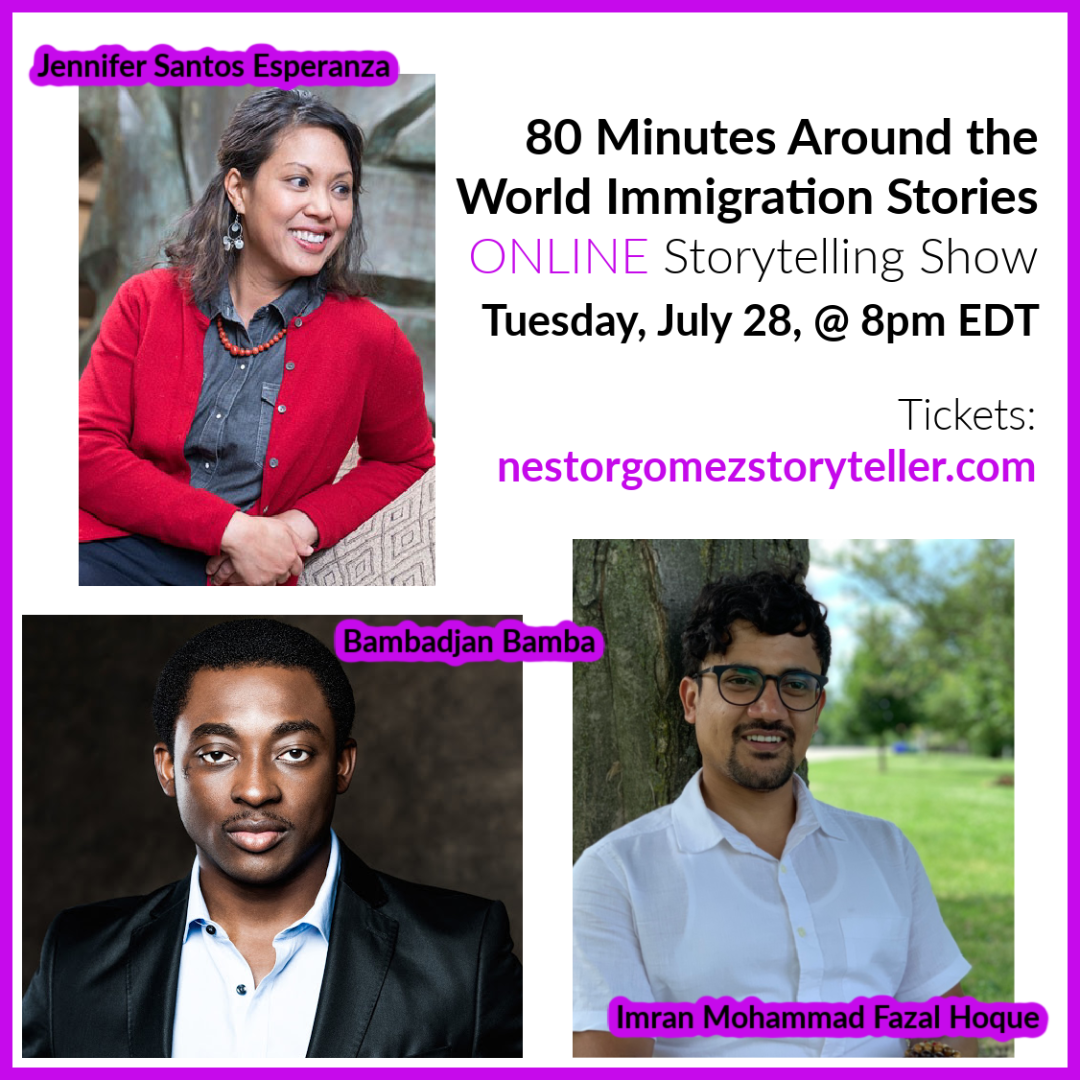 soloyochapin's tweet photo. @MichelleObama Tomorrow at 7 PM Central time, welcome our Immigration Storytelling show #80MAW into your home
hosted by @geographer05 and @soloyochapin
with stories by @JennSEsperanza @RealBambadjan
and Imran Mohammad
for more details check our web site
https://t.co/WC5xmh40iA https://t.co/j2XE8qLttf