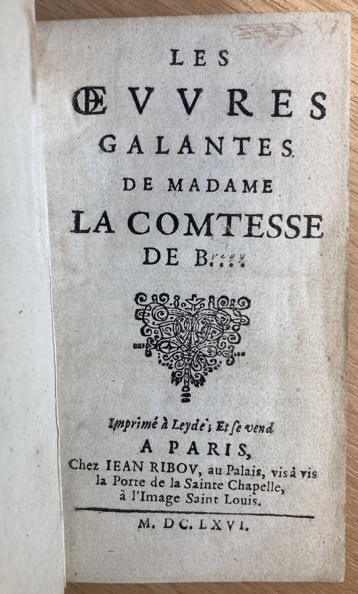 Liam Sims I Catalogued A Real Old Book Today A Purchase We Theulspeccoll Made Early This Year Love Letters Erotic Verse By The Comtesse De Bregy 1619 93 Lady