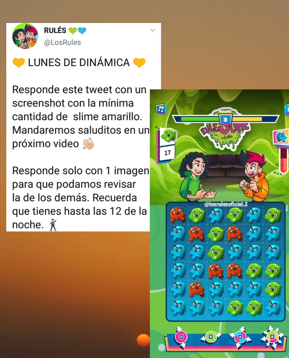 losrulesoficia2's tweet photo. @Jorge_Anzaldo #RulésGame Aquí esta mi ss con la mínima cantidad de #SlimeAmarillo https://t.co/toRHK9pTBz