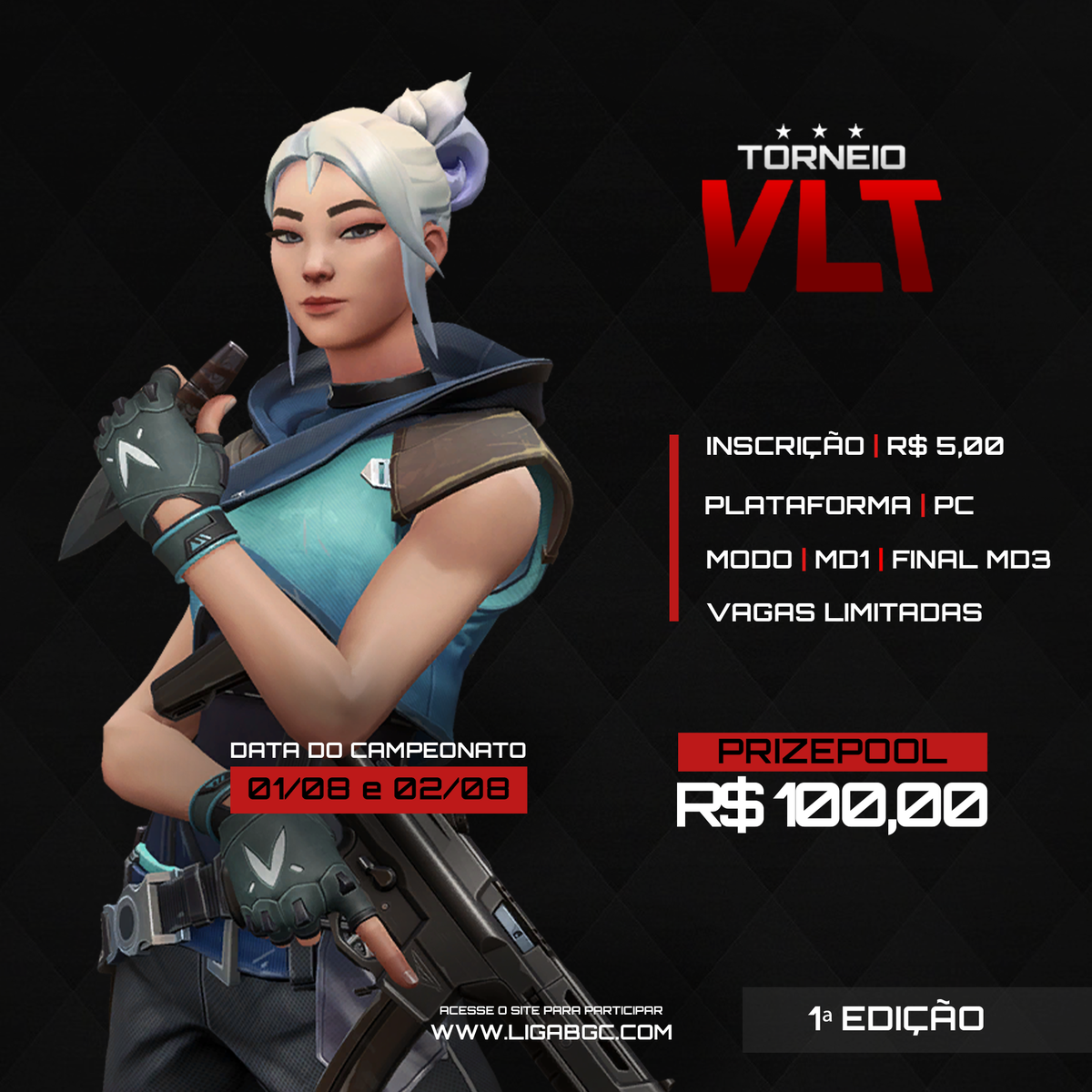 LigaBgc's tweet photo. Já inscreveu seu squad para fazer do #VALORANT a sua profissão?

É a primeira edição, e você paga apenas R$5 para jogar, e concorre a R$100!!!

Ta preparado para um desafio ainda maior?

Corre para se inscrever em https://t.co/wrV6EcIQa7!

#gobgc @uWolfz #VALORANT #Competition https://t.co/CD8A0EZayA