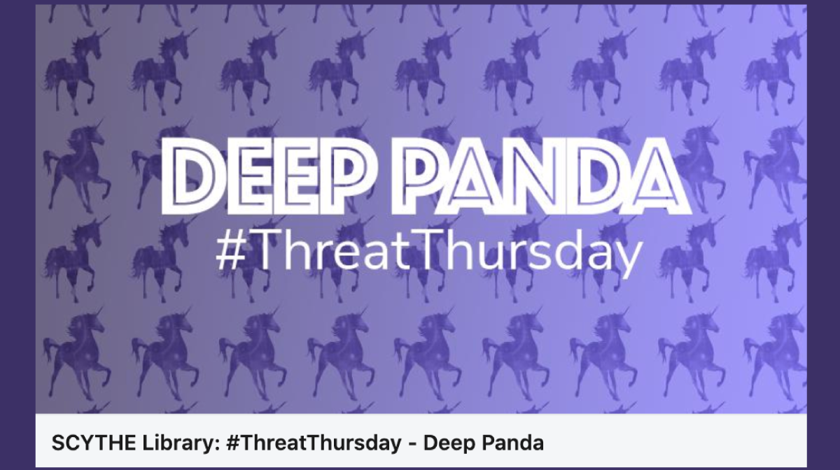 HealthISAC's tweet photo. Health-ISAC Cyber Threat Intelligence Analyst, @BradfordRegeski dives into the Deep Panda threat with @JorgeOrchilles of Scythe for #ThreatThursday. #DeepPanda #adversaryemulation #healthcare #healthit https://t.co/sMCjagMRHu https://t.co/5y37q8RZU6