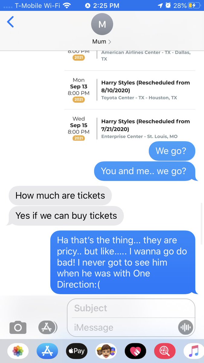 DayDreamDamned's tweet photo. I HAVE to see @Harry_Styles in Dallas in 2021... I may be a grown woman with a child of my own but my mom is my concert buddy. We must go. #HarryStyles https://t.co/nEysslBRRY