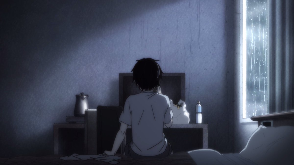 3-gatsu no Lion - The usage of water to visualize suffocation and tension (a thread).