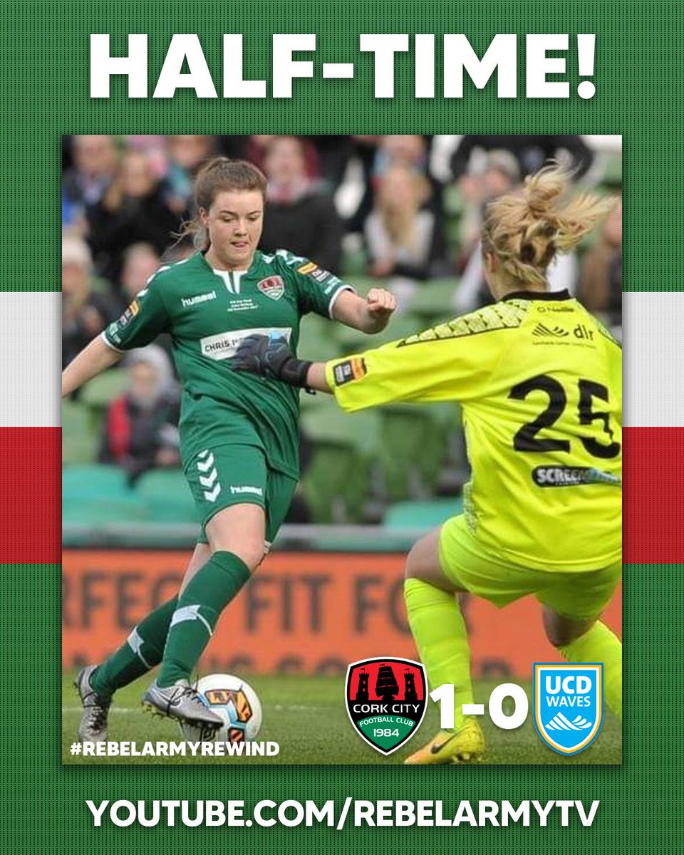 CorkCityFCWomen's tweet photo. HALF-TIME | We lead at the break thanks to Shine's opener! 

CITY 1️⃣-0️⃣ UCD

Watch the second half: https://t.co/keABTJB3v4

#CCFC84 | #RebelArmyRewind https://t.co/UYSt0y0YTi