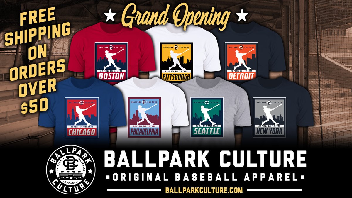 BallparkCulture's tweet image. Express your pride with our city themed tees at Ballpark Culture! #BallparkCulture #baseball #openingday  #MLB
