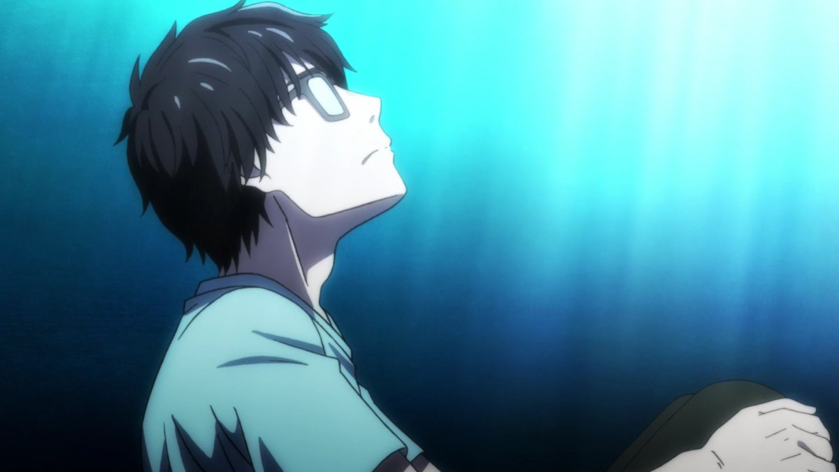 3-gatsu no Lion - The usage of water to visualize suffocation and tension (a thread).