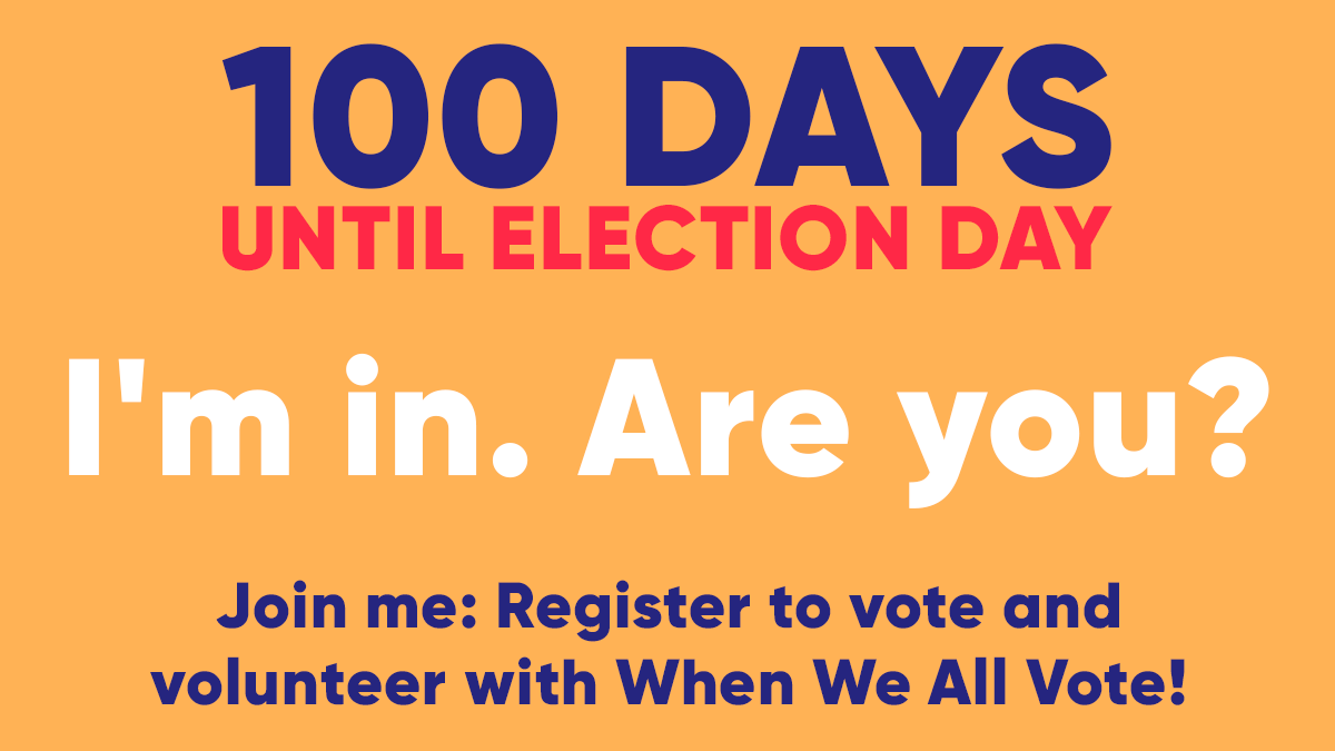 There is no time to waste — we need to get to work now. 

I’m proud to be a part of @WhenWeAllVote’s #CivicCities initiative to increase voter registration and turnout in @HoustonTX. 

Let’s get to work: whenweallvote.org/100days