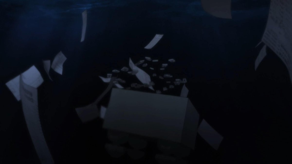 3-gatsu no Lion - The usage of water to visualize suffocation and tension (a thread).