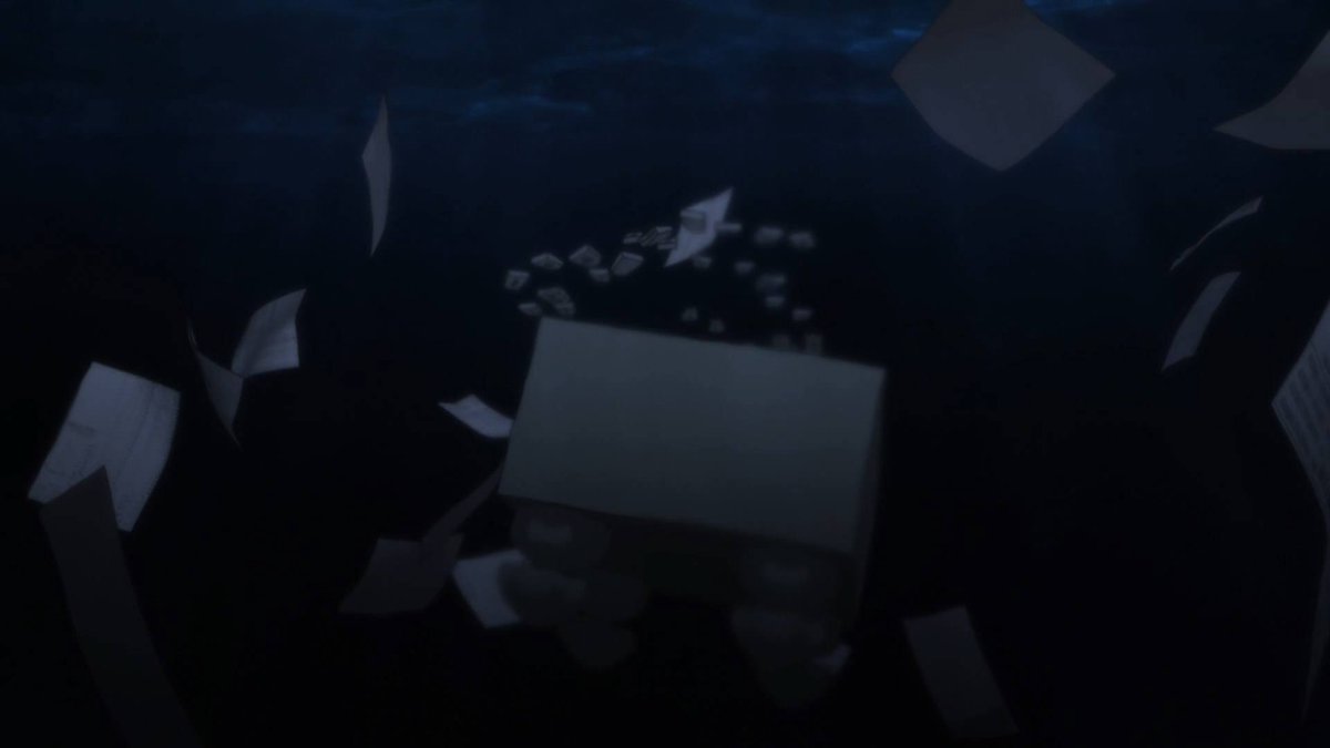 3-gatsu no Lion - The usage of water to visualize suffocation and tension (a thread).