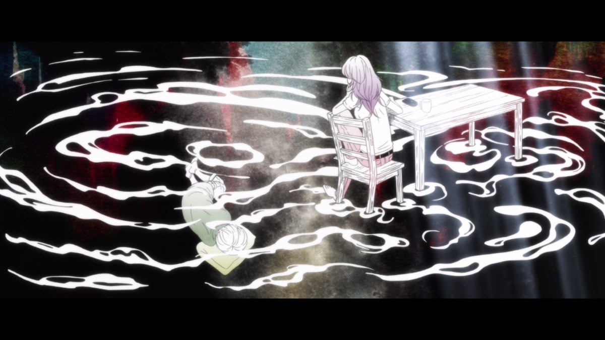 3-gatsu no Lion - The usage of water to visualize suffocation and tension (a thread).