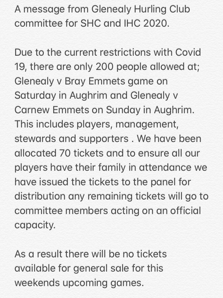 Glenealy_HC's tweet photo. Information for this weekends upcoming games.
#GleannFhaildheabu #GlenealyHuring #WicklowGAA #SeniorHurlingChampionship @wicklowgaa @gardencountyspt @BillHillWicklow https://t.co/jsU7e3wpV2