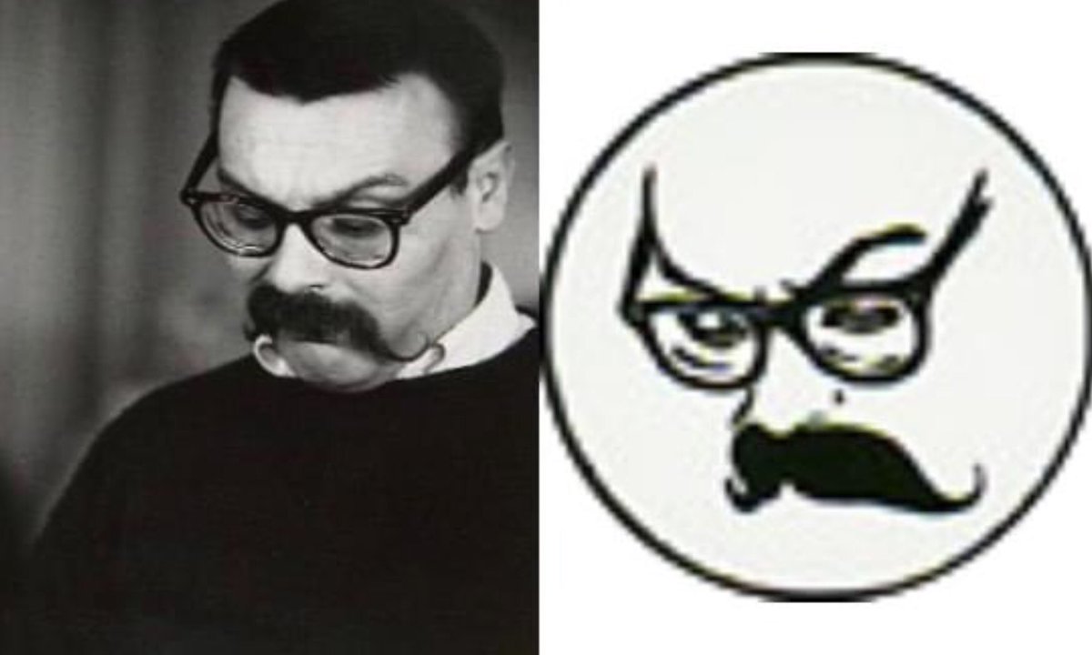 DrFunkGuaraldi's tweet photo. DID YOU KNOW? The logo for Guaraldi's D&amp;D label that was briefly resurrected by his son David in the 2000s, featuring the pianist's trademark handlebar moustache and glasses, was based on this photo? #VinceGuaraldi #PEANUTS #Snoopy #LinusandLucy #CharlesMSchulz #jazz https://t.co/ipKrkN1XZ6