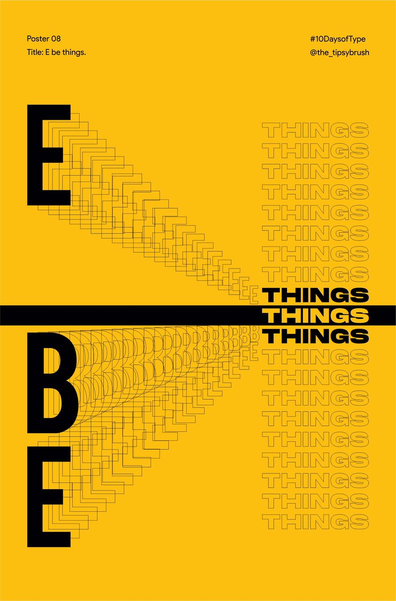 the_tipsybrush's tweet photo. Day 8; e be things!
Anytime I think of this slang I always think of many many things so I made things many. 🥴
Thanks for the inspo @oluwanifemi__a 
#10DaysofType. https://t.co/pluQuRrxsh