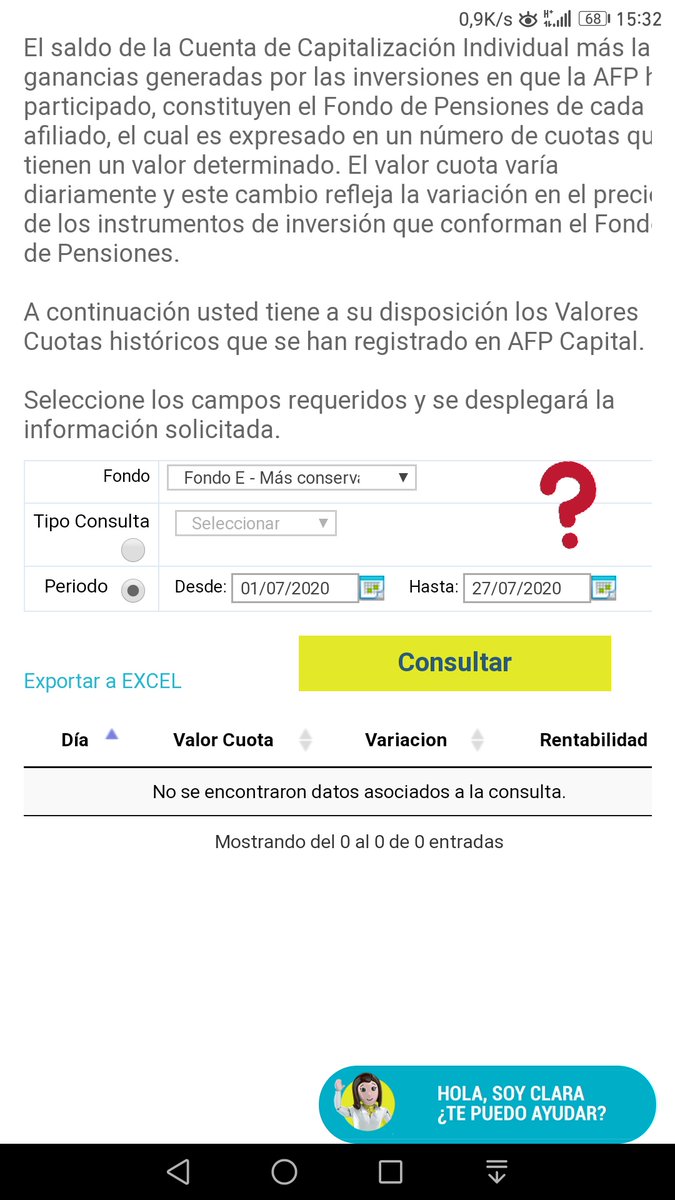 atomo87a's tweet photo. Nuevamente no están actualizados los valores cuotas en el sitio de @AFP_Capital @Superpensiones https://t.co/8kHKkcNMEr