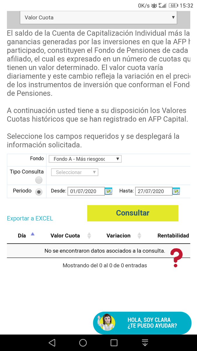 atomo87a's tweet photo. Nuevamente no están actualizados los valores cuotas en el sitio de @AFP_Capital @Superpensiones https://t.co/8kHKkcNMEr