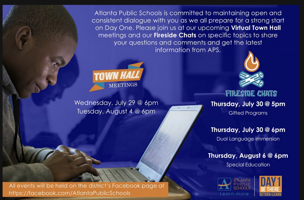 AP_Kelley's tweet photo. Join us on Facebook Live for upcoming Town Hall meetings and Fireside Chats! @APSBESTACADEMY @apsupdate https://t.co/5pyWV2dztk https://t.co/Fcsj3kjTRj