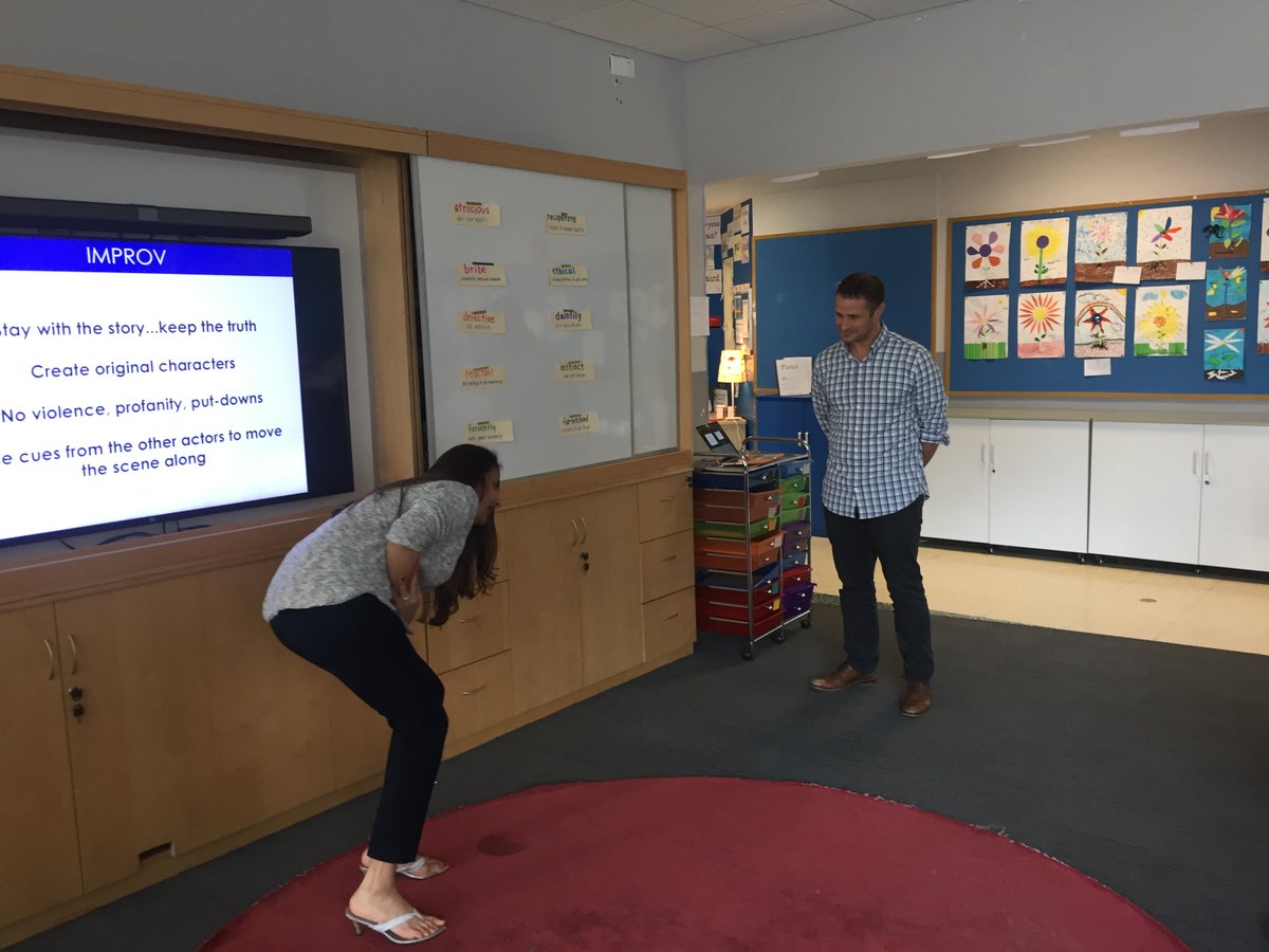2seetheglobe's tweet photo. My Grade 4 students taught our faculty how to use improv to teach new vocabulary! #artsintegration #improv #improvisation #reading #4thgradereading #elementaryreading #vocabulary #vocabularywords #vocabularybuilding https://t.co/rCBsrsy9FS