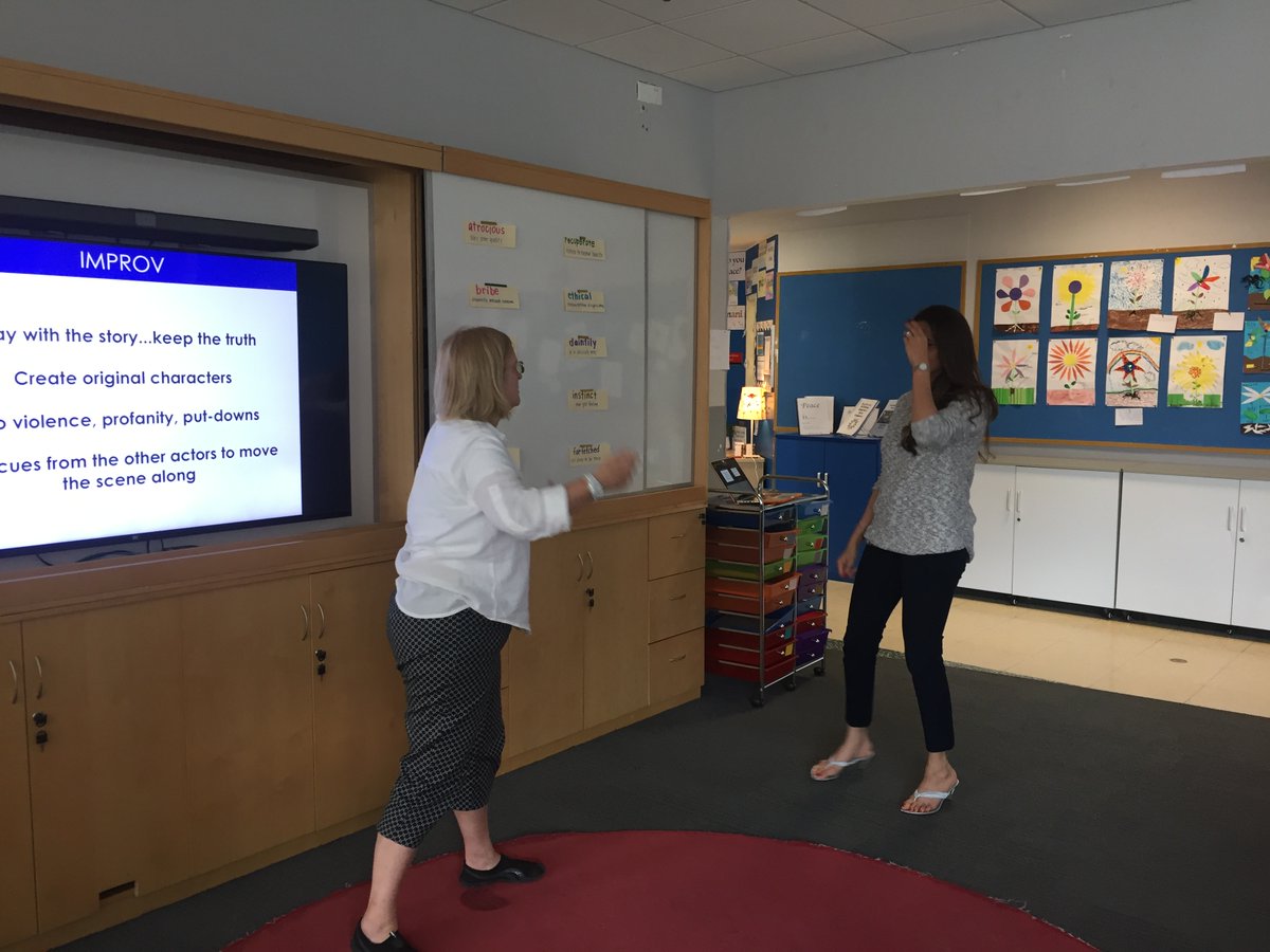2seetheglobe's tweet photo. My Grade 4 students taught our faculty how to use improv to teach new vocabulary! #artsintegration #improv #improvisation #reading #4thgradereading #elementaryreading #vocabulary #vocabularywords #vocabularybuilding https://t.co/rCBsrsy9FS