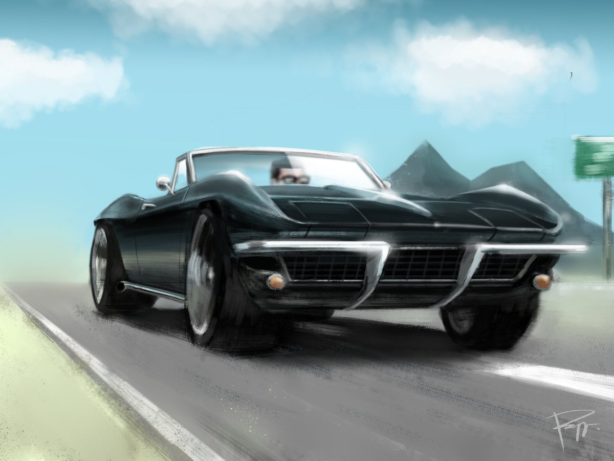 beegeeart's tweet photo. Corvette Stingray https://t.co/HPYF8AwQuK