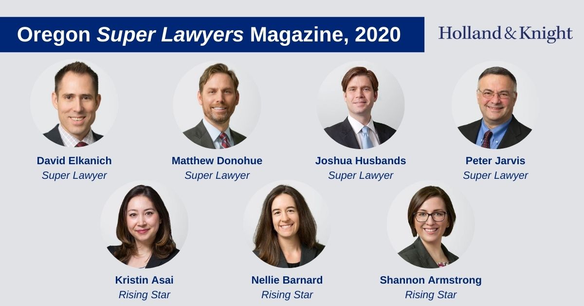 Holland_Knight's tweet photo. We are proud to announce that seven of our #Portland Attys were recognized in this year’s #Oregon @SuperLawyers magazine. Congratulations to this hard working team! https://t.co/lkcbpBkqNh