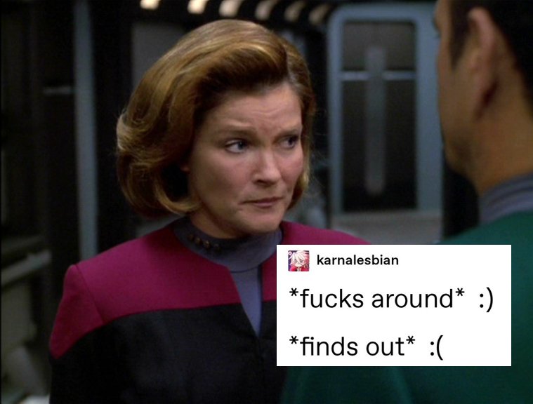 (this one might be *too* niche but i truly believe b'elanna would take a special interest in wlw drama)