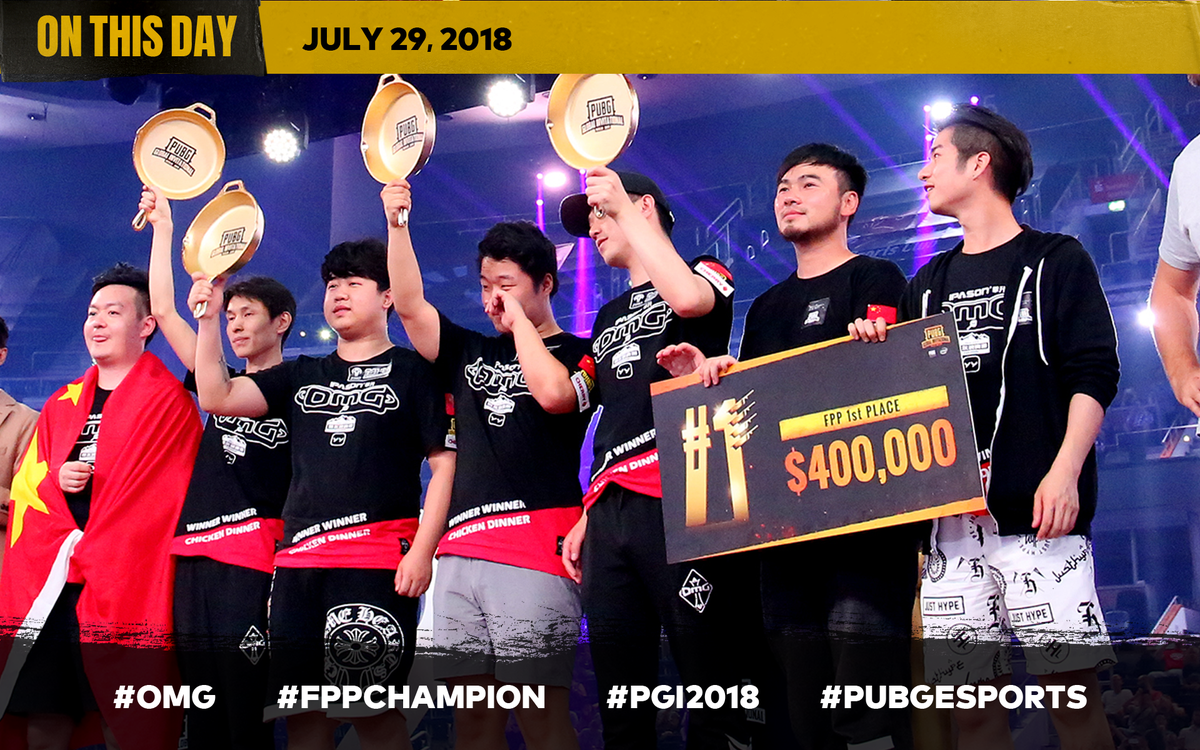 PUBGEsports's tweet photo. On this day in 2018, the first #PUBGEsports global championship: PGI 2018 https://t.co/YPL1Ixo1DP