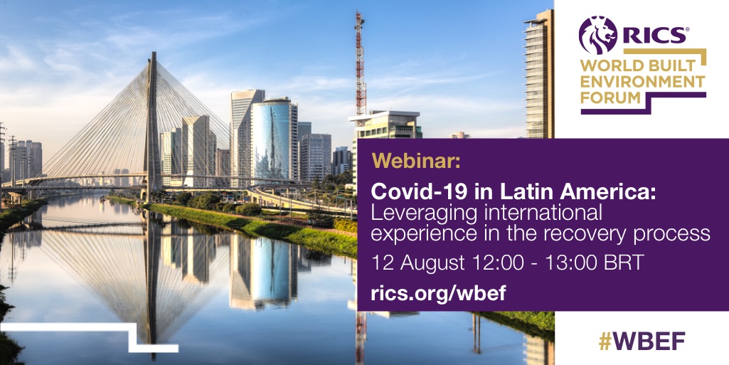 Participe do nosso webinar gratuito com especialistas do mercado de #infraestrutura #construção e #propriedades sobre a recuperação da América Latina na era #COVID19.

Registre-se aqui: bit.ly/3f0vgt7 #WBEF 

<a href="/secovisp/">Secovi-SP</a>