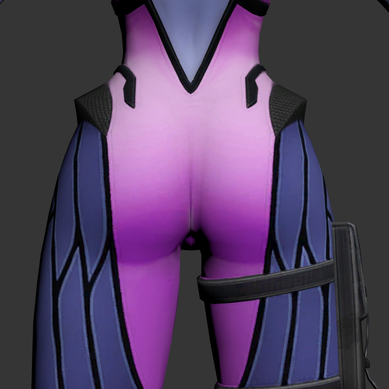 3DAssReview's tweet photo. Widowmaker (Overwatch, 2016) (Requested by @FloofOver)
Very impressive showing. Modeled well, high-poly, and makes wise use of seams in the UV to make some well-defined lines on the suit! My one gripe is an oddity with the texture near the crack, it looks... asymmetrical? 8.5/10 https://t.co/VqVnAtLSaF