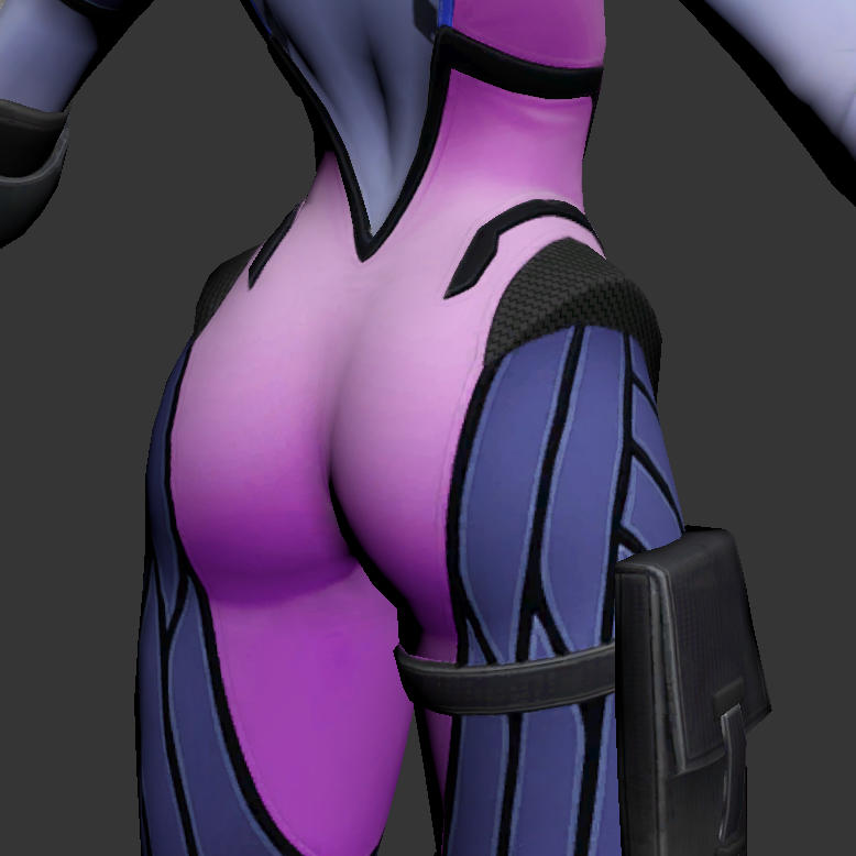 3DAssReview's tweet photo. Widowmaker (Overwatch, 2016) (Requested by @FloofOver)
Very impressive showing. Modeled well, high-poly, and makes wise use of seams in the UV to make some well-defined lines on the suit! My one gripe is an oddity with the texture near the crack, it looks... asymmetrical? 8.5/10 https://t.co/VqVnAtLSaF