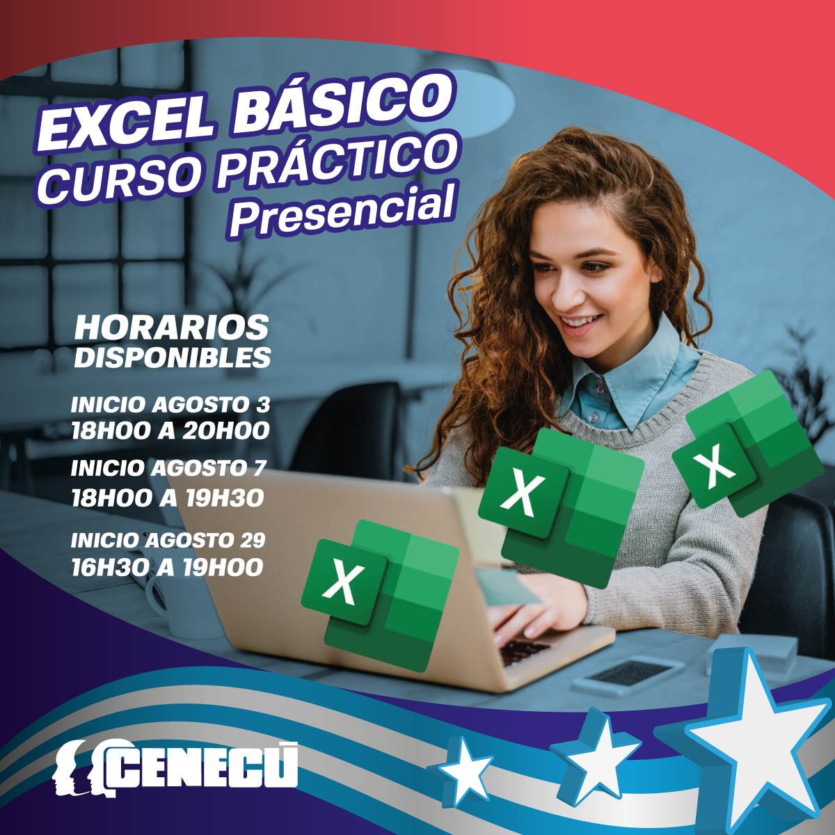 CursosCenecu's tweet photo. 💻 EXCEL Básico - Curso Práctico Presencial
📢 Conviértete en un experto en Excel desde cero
🔔 Cupos Limitados
.
#Formulas #Funciones #Filtros #Validaciones #TablasDinamicas #Macros #CursoPractico #Excel #estudiantes #profesionales #contadores #asistentes #gerentes #emprendedor https://t.co/y5o7w6c00L