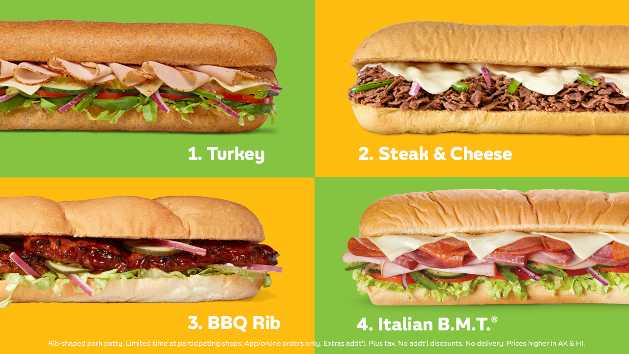 Subway menu 2024 prices 2020
