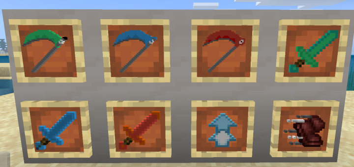 MCPEDL on X: More Swords, Scythes and More - Addon -   - By TheMonoFire  / X