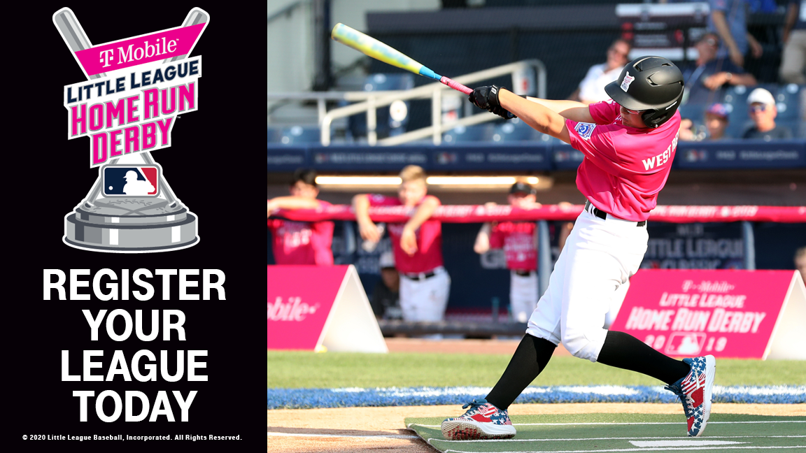 LittleLeague's tweet photo. Little Leaguers. Big swings. Register your league today for the @TMobile Little League Home Run Derby! ⚾️🥎 #LLHomeRunDerby https://t.co/8hyA8IjlH8 https://t.co/3paBBLA2u1