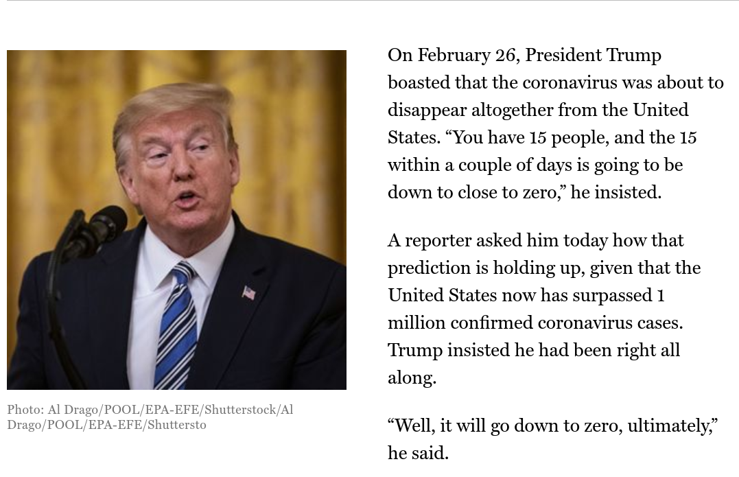 Chantarelle2009's tweet photo. @GeigerNews #PresidentBodyBag should be so proud of his record . Today we officially hit 150,000 deaths from Co-vid 10,00 times the number he claimed would be the maximum. As long as that fool is in charge it will never be zero. https://t.co/k06by2Hs5m
