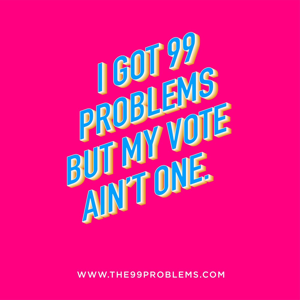 There are 99 days and counting to make a statement if you believe in decency, democracy and equality.  Let’s Go.