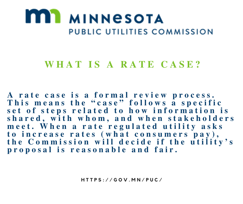 MN_PUC's tweet photo. What is a Rate Case? #EnergyTwitter #ratecase #FAQ https://t.co/THPRgnFFmZ