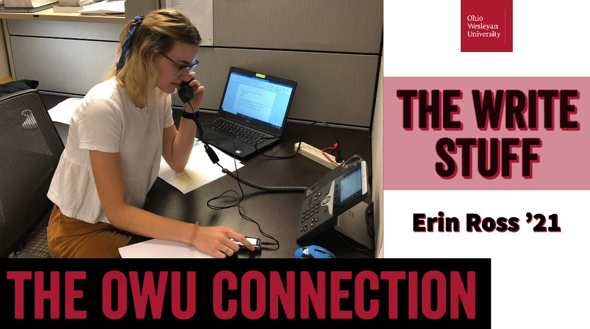 OhioWesleyan's tweet photo. Ohio Wesleyan Student Completes Editorial Internship with Cleveland-Area Media Firm
“I chose to attend OWU because I wanted to be at a place that inspired me to succeed, not only as a student but as an individual." - Erin Ross ’21
➡️ https://t.co/JBPijihIoo
#TheOWUConnection https://t.co/hlkKGCPPWu