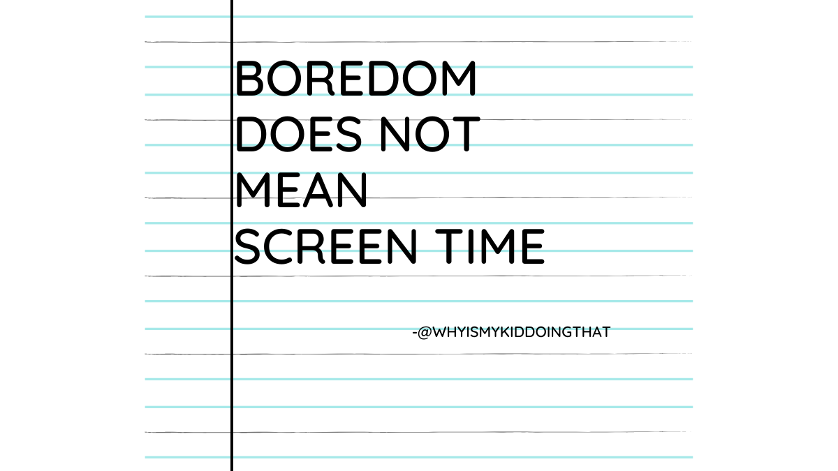 Me: "If you can't find something to do, I'll find something for you to do!"
A NO to one thing, is a YES to another. 
A NO to screens is a YES to play, creativity, using the imagination, problem solving, etc.
We have to be OK with disappointing our kids with a NO
#parentingtips