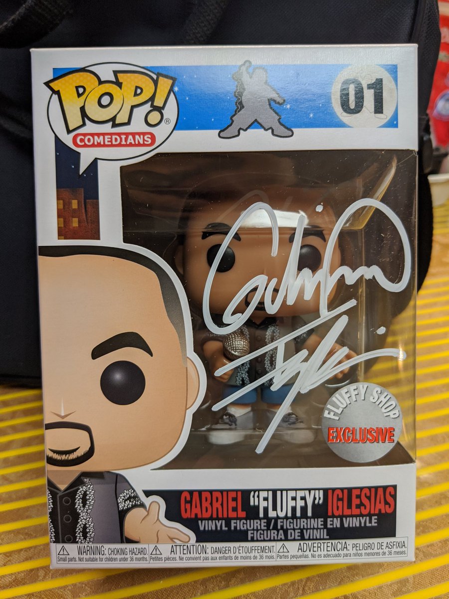 eljoerecio's tweet photo. Just got my @fluffyguy Pop #1....thanks for the autograph! Stay safe Gabe https://t.co/XVsQeTWVLW