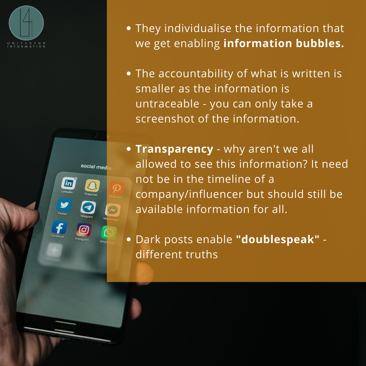 united4info's tweet photo. Dark posts act as targeted ads that aren't published on the advertiser's page. Be cautious of the dark posts appearing on your social media accounts to avoid potentially false information.
#misinformationmonday #darkposts #targetedads #ads #misinformation #fakenews #facebookads https://t.co/s4V4gaqeyI