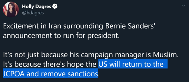 9)And Americans should know that NIAC & Iran's network of apologists/lobbyists, had placed their full support behind Bernie Sanders.Their focus: returning to the Obama years & a nuclear deal with Tehran, and the mullahs using the money to fuel terrorism.